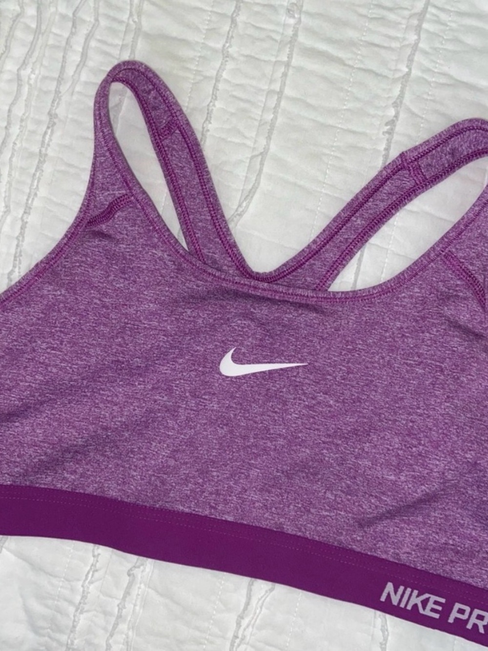 Nike Pro Bra Swoosh Purple Large